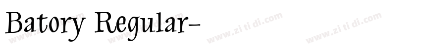Batory Regular字体转换